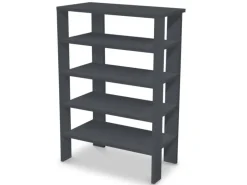 Coemo Schuhregal Charlie 60x32x87cm mit 5 Ablagen in Anthrazit