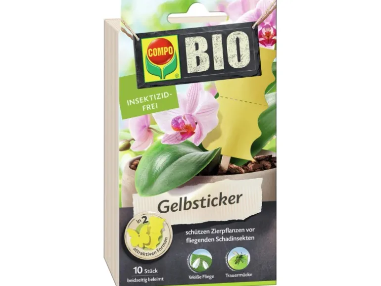Compo BIO Gelbsticker 10 Stück gegen fliegende Schadinsekten