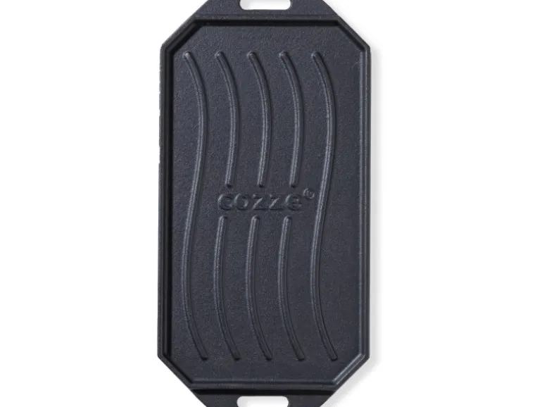 Cozze Gusseisenpfanne Wendbar mit Untersetzer 33 cm x 16,5 cm