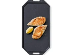 Cozze Gusseisenpfanne Wendbar mit Untersetzer 33 cm x 16,5 cm