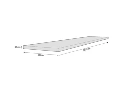 CPL-Arbeitsplatte 280 cm x 63 cm x 2,8 cm Eiche Sanremo Sand