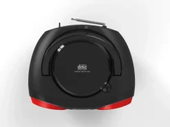 Cyberlux CL-810 CD-Player mit LED-Discolichter CD/MP3/USB Radio Schwarz/Rot