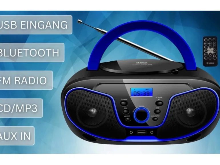 Cyberlux CL-2200 CD-Player mit Fernbedienung Tragbar Blau