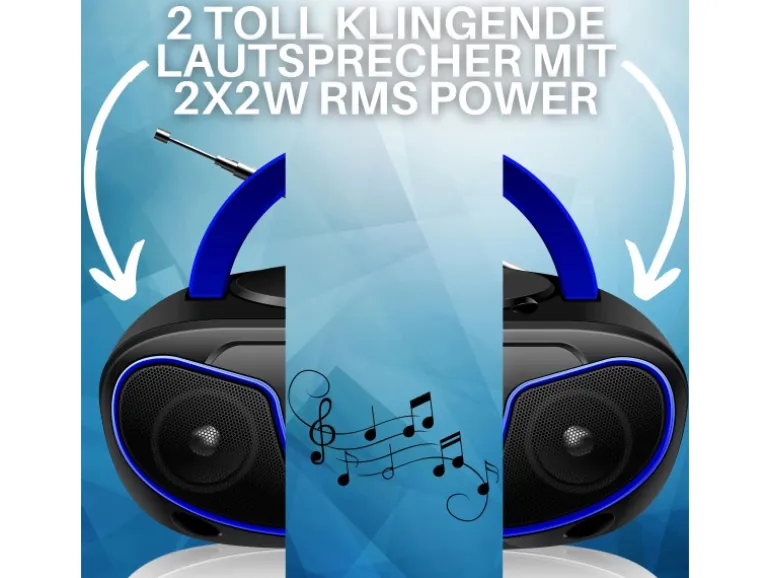 Cyberlux CL-2200 CD-Player mit Fernbedienung Tragbar Blau