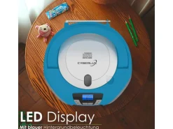 Cyberlux CL-900 CD-Player mit LED-Discolichter CD/MP3/USB Radio Blau