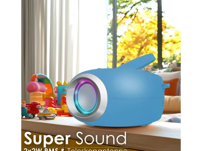 Cyberlux CL-900 CD-Player mit LED-Discolichter CD/MP3/USB Radio Blau