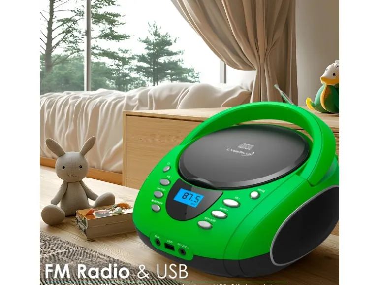 Cyberlux CL-700 CD-Player Tragbar CD/MP3/USB Radio Grün