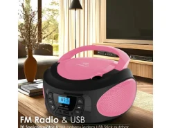 Cyberlux CL-620 CD-Player Tragbar CD/MP3/USB Radio Pink