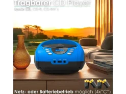 Cyberlux CL-710 CD-Player Tragbar CD/MP3/USB Radio Blau