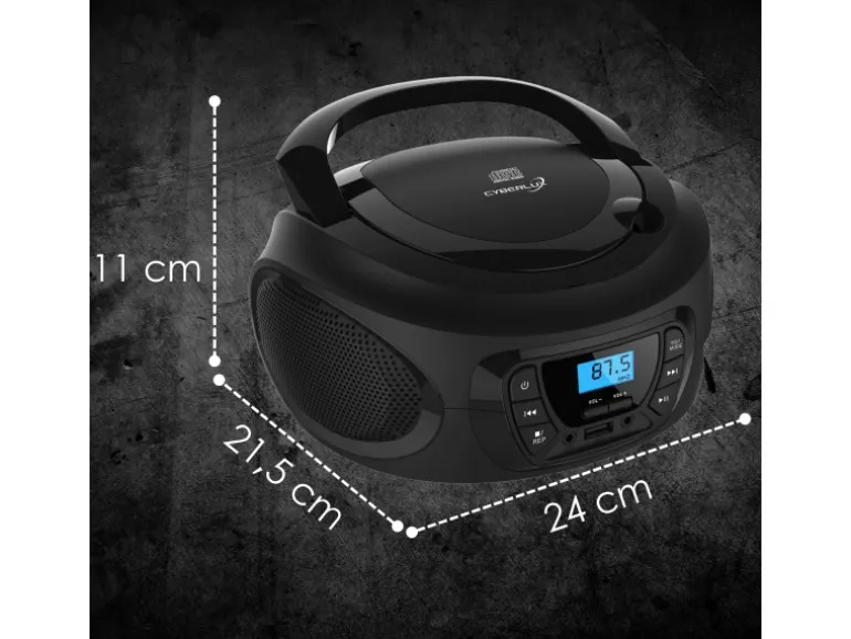 Cyberlux CL-600 CD-Player Tragbar CD/MP3/USB Radio Schwarz