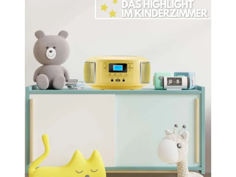 Cyberlux CL-950 Kinder CD-Player Tragbar CD/MP3/USB Radio Gelb