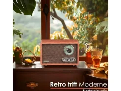 Cyberlux CL-3080 Retro-Radio mit Bluetooth USB SD AM/FM Radio