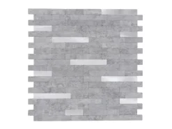 Dalsys Selbstklebende Fliesen 1m² 11 Stück Stein- Marmoroptik Hellgrau Silber