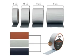 Daprona Butylband 10m x 75mm Alu Silber Reperaturband Dichtband