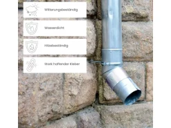 Daprona Butylband 2x 10m x 150mm Alu Schwarz Reperaturband Dichtband