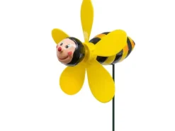 Deko-Gartenstecker Hummel mit Windrad 48 cm