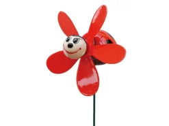 Deko-Gartenstecker Marienkäfer mit Windrad 49 cm