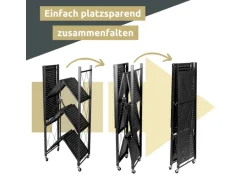 deluxe4home Klappbares Regal mit 4 Etagen 72x34x127 cm