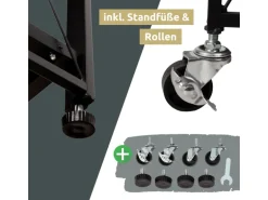 deluxe4home Klappbares Regal mit 4 Etagen 72x34x127 cm