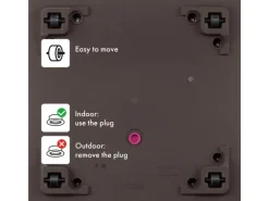 Deroma Pflanzkübel Millennium mit Rollen 49 cm x 49 cm x 49 cm Brown