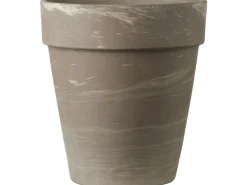 Deroma Pflanztopf Alto Duo Ø 22 cm x 25 cm Graphit Weiß gestreift