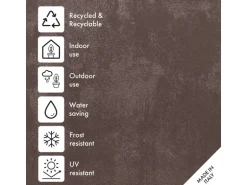 Deroma Pflanztopf Millennium mit Rollen Ø 59 cm Brown