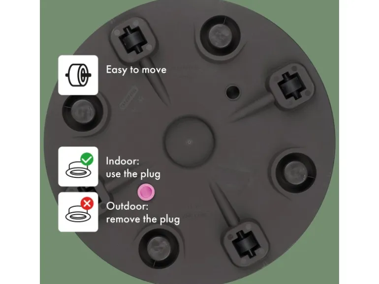 Deroma Pflanztopf Millennium mir Rollen Ø 59 cm Anthrazit