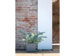 Deroma Pflanztopf Quadro Millenium 25 cm x 25 cm x 25 cm Aschgrau