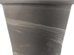 Deroma Pflanztopf Vasum Duo Ø 17 cm x 13 cm Graphit Weiß gestreift