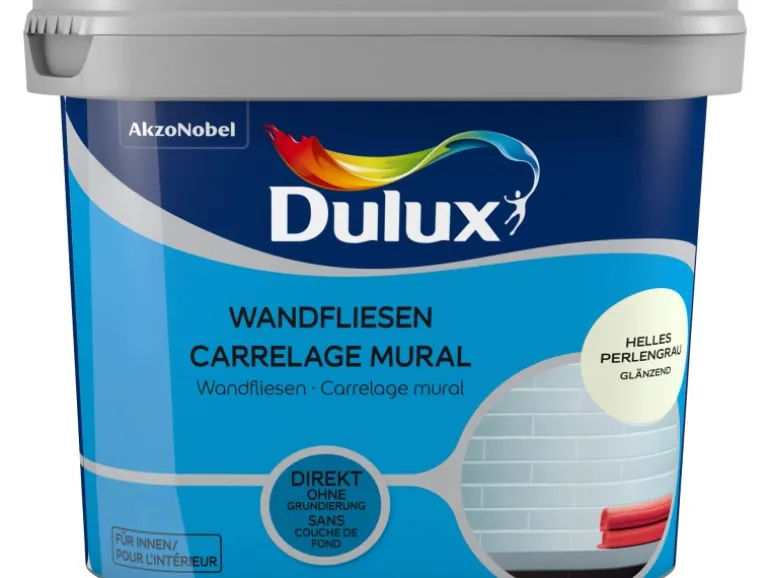 Dulux Fresh Up Wandfliesenlack Glänzend Helles Perlgrau 750 ml