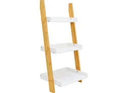 DuneDesign Badezimmer Leiterregal 45 x 90 cm aus Bambus