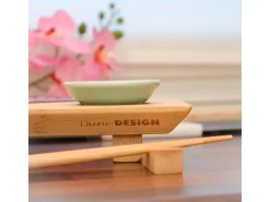 DuneDesign 2er Set Japanisches Sushi Brett 27 x 16 x 4 cm mit Schälchen