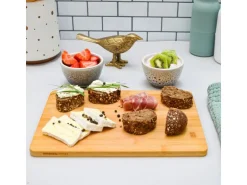 DuneDesign 2er Set Schneidebrett 30 x 22 cm mit Auffangschale