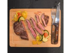 DuneDesign 2er Set Schneidebrett 30 x 22 cm mit Auffangschale