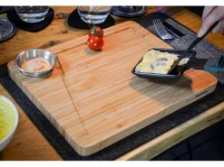 DuneDesign Raclette Teller Set mit Dipschale für 2 Personen 30 x 25 cm