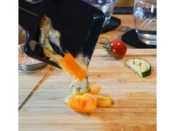 DuneDesign Raclette Teller Set mit Dipschale für 2 Personen 30 x 25 cm