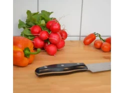 DuneDesign Schneidebrett 49 x 37 x 8 cm mit Edelstahl Auffangschale