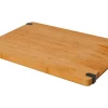 DuneDesign Schneidebrett aus Bambus 44 x 30 x 2 cm mit Ausguss