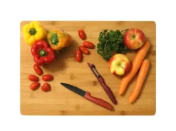 DuneDesign XL Schneidebrett aus Bambus 50 x 35 x 3 cm extra Dick