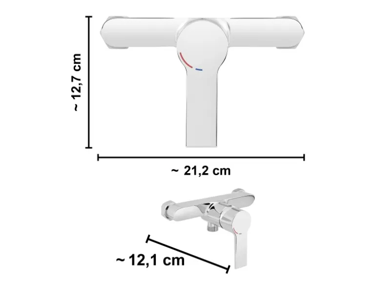 Duscharmatur Bisenzio Einhebel Chrom-Optik