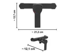 Duscharmatur Bisenzio Einhebel Schwarz Matt