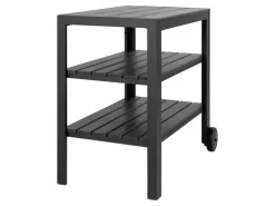ebuy24 Taormina Servierwagen 3 Ablagen Garten Schwarz