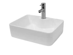 ECD Germany Design Waschbecken Waschtisch 480 x 380 x 140 mm inkl Ablaufgarnitur