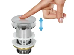 ECD Germany Design Waschbecken Waschtisch 480 x 380 x 140 mm inkl Ablaufgarnitur