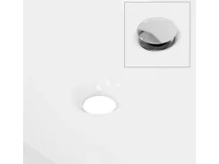 ECD Germany Design Waschbecken Waschtisch 480 x 380 x 140 mm inkl Ablaufgarnitur