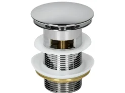 ECD Germany Waschbecken 605x460x165 mm Keramik inkl Ablaufgarnitur mit Überlauf