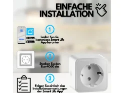 Echos Eco-4060 Smarte WLAN-Steckdose 4er Pack 16A Ausgangsleistung
