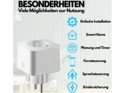 Echos Eco-4060 Smarte WLAN-Steckdose 4er Pack 16A Ausgangsleistung