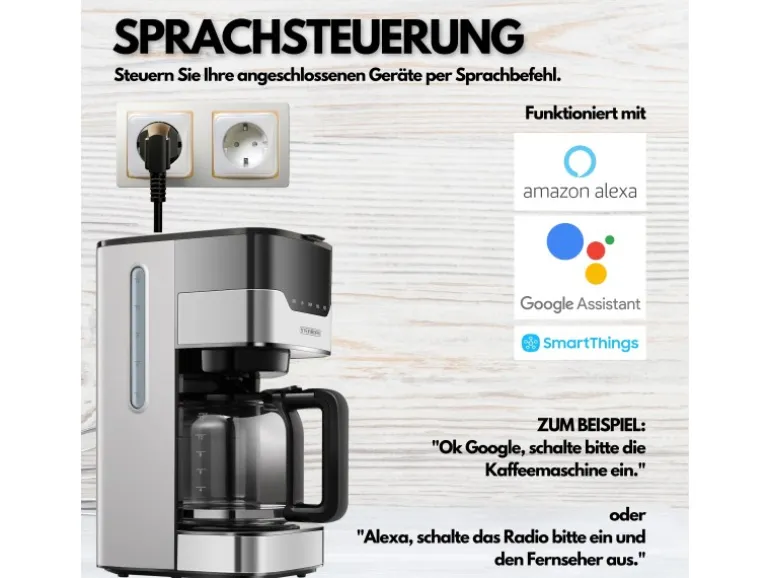 Echos Eco-4060 Smarte WLAN-Steckdose 4er Pack 16A Ausgangsleistung