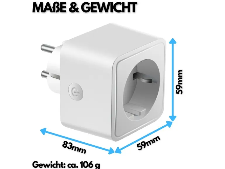 Echos Eco-4060 Smarte WLAN-Steckdose 4er Pack 16A Ausgangsleistung